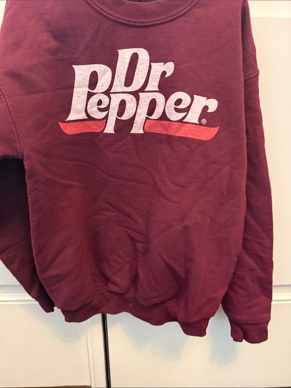 Dr Pepper Kids Maroon Logo Crewneck Sweatshirt